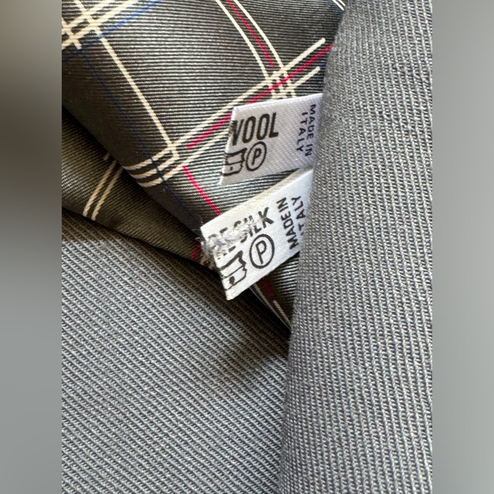 PACO RABANNE Silk & Wool Plaid Print Scarf - Picture 11 of 12